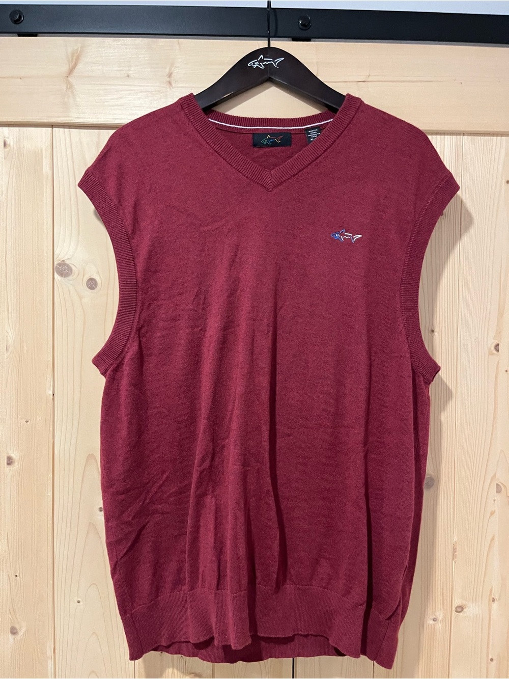Greg Norman Collection Men's Wine Red V-Neck Sweater Vest XL/TG 🦈⛳️
